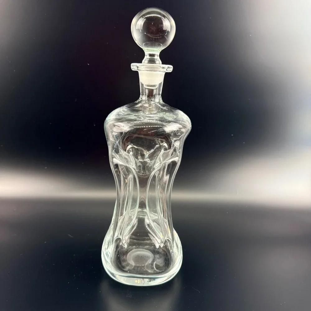 Holmegaard Kluk Kluk Decanter Large Clear Glass Ball Stopper Denmark‎ 12